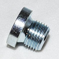 G1/8in Drain Plug, 5mm Hex Recess, Steel, MPN:0100-2452